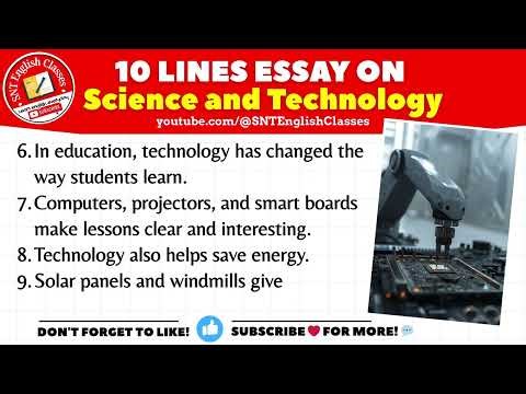 10 Lines on Science and Technology | Science and Technology Essay | Short Essay Science Technology