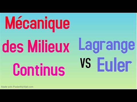 Continuous Media Mechanics: Kinematics - Lagrangian VS Eulerian