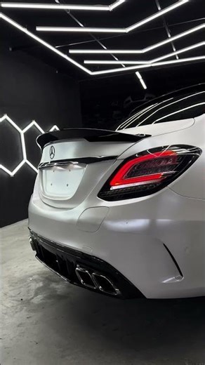 🤍🔥 Mercedes-Benz C200 – Arctic White ➝ Satin White Full Body Wrap 🔥🤍