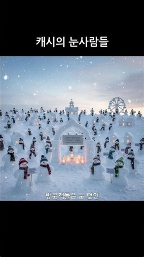 남편이 연 ‘캐시의 눈사람 마을’ — 1,000여 점 무료 추모 전시