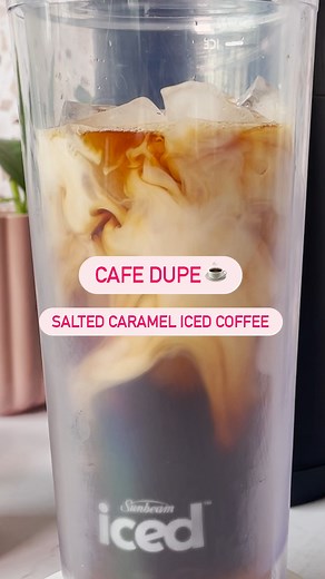 4.8K views · 12 shares | Delicious and effortless – better yet, it's a coffee, so it won't take up your dessert allowance 襤 ‍ Sunbeam product ‍ Iced Coffee Machine 流 Ingredients 流 1 scoop ground coffee 1 scoop vanilla ice cream 1.5 cups of milk Squeezable caramel sauce Pinch of salt #Sunbeam #LiveMoreEffortless #IcedCoffeeMachine | Sunbeam Australia and New Zealand | Facebook