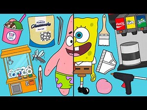 스폰지밥 뚱이 인형 성형하기 스톱모션 SpongeBob Patrick Star Doll Cosmetic surgery(Repair) Stop motion