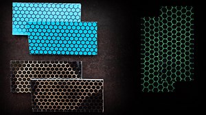 I made glow-in-the-dark hexagon scales! 🌟