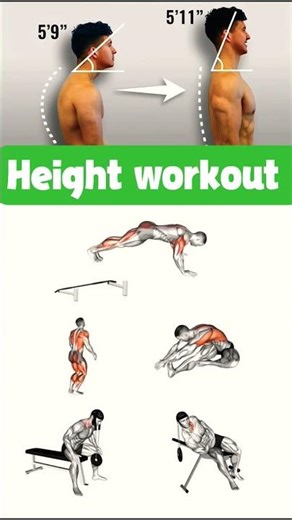 ​"#Height growth is a journey, not a sprint. Consistency is key! ⏳" #heightworkout #fitness #gym