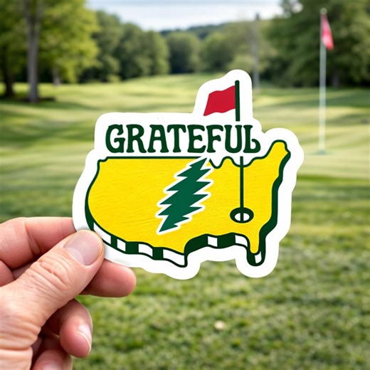 Grateful Dead Inspired Golf Sticker, Masters Style USA Golf Decal Masters Golf Vinyl Sticker - Etsy