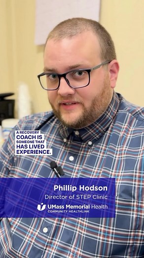 What is a Recovery Coach? Phillip Hodson, Director of the Community Healthlink STEP Clinic, and Mike, a participant in the recovery coach program, explain what a recovery coach is and highlight a few of the benefits. #RecoveryCoach #umassmemorial #livedexperience #community #communityhealthlink | UMass Memorial Health