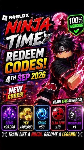 NEW Ninja Time Codes | Ninja Time Redeem Codes