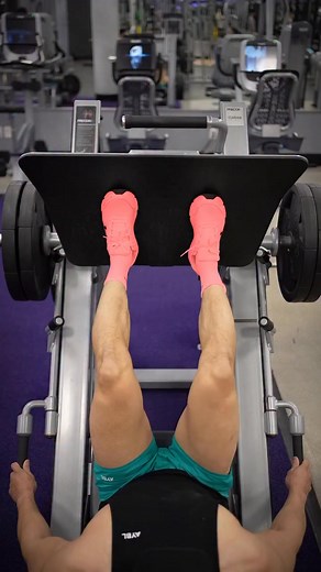 Leg Press Variations - Know the Difference! If you place your feet high on the leg press platform, you’ll work more glutes. If you place your feet wider apart, you’ll work more adductors and glutes. If you place your feet low, you’ll work more quads. And if you place your feet close together, you’ll work slightly more outer quads. Size & Shred Training program 👉🏻 deltabolic.com #legpress | Gym Hub