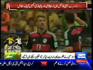 World Cup semi-final, Brazil defeated by Germany