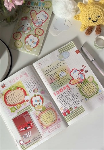 Adorable Apple Stickers for Journaling Enthusiasts