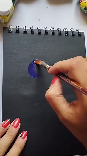 One Stroke Rose Painting on Paper 🌹 💜 | Rico Art