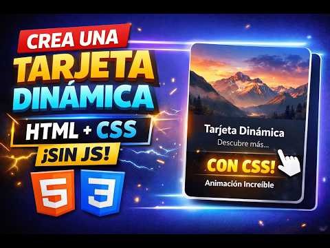 Crea una Tarjeta Dinámica SOLO con HTML + CSS 😱 (Sin JavaScript)