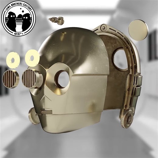 C3PO Helmet STL - Etsy