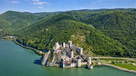 An ancient fortress standing guard over the Danube River