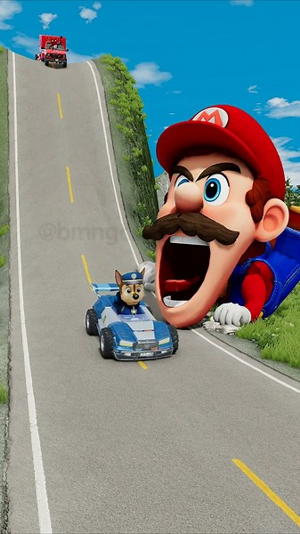 Strange & Weird Cars vs Scary Mario in BeamNG.drive