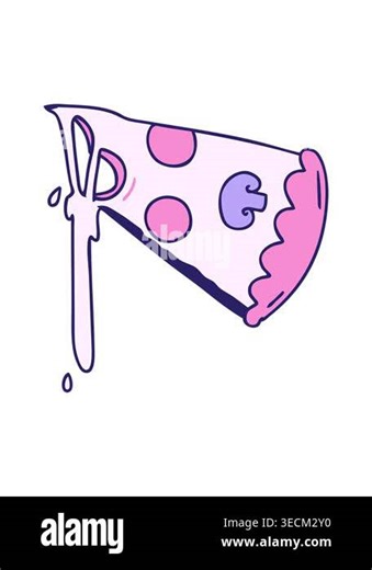 jiggle and pause animation of cartoon slice of pizza Stock Video Footage - Alamy