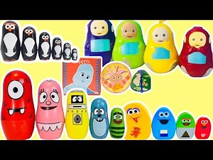 STACKING NESTING Dolls Collection Yo Gabba Gabba Teletubbies Sesame Street In The Night Garden Toys