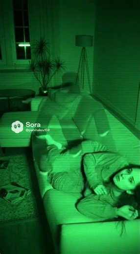 Night Vision Horror: Invisible Entity Caught on Camera👻 #horror #ghost #Horrortok