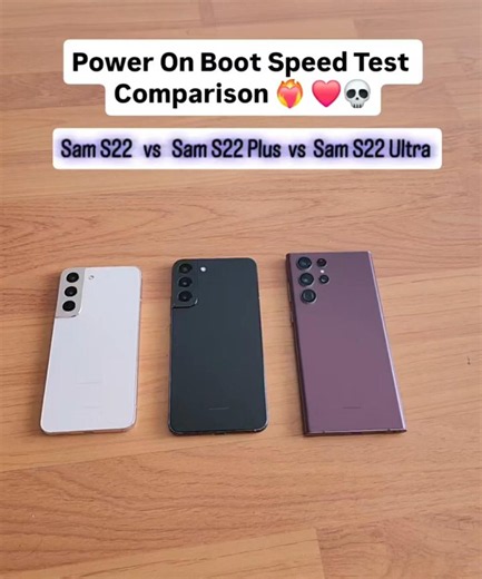 ❤️‍🔥 Samsung S22 vs S22+ vs S22 Ultra💀 Power On Boot Speed Test Comparison ⚡️ #shorts #viral #foryou