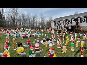 Hundreds of holiday blow molds adorn Wayne County yard