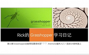 【Rick的Grasshopper学习日记】 第11期 Grasshopper还能帮你算高利贷？？？ Anemone插件入门  浅析GH排料施工