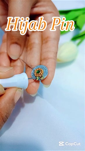 Quick & Cute Hijab Pin| DIY at Home 😍#diy #diyaccessories#diyjewelry #hijabstyle #short #viral