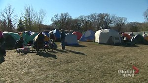 WATCH: Camp Marjorie organizers are calling on the provincial government to take a look at the Saskatchewan Income Support Program, which they say is flawed. @jacobcarr2280 has the details. READ MORE: https://trib.al/bLA7X5X | Global Regina
