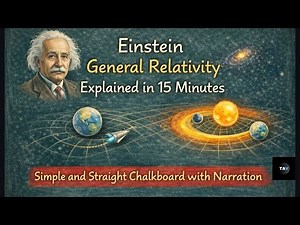 Einstein General Relativity Explained in 15 minutes | Simple and Straight Chalkboard with Narration.