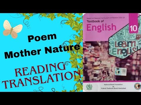 Class 10th English NBF Unit 5 (Poem) Mother Nature Reading Translation | Federal board |