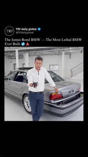 TRF BLACK N WHITE on Instagram: "This wasn’t just a BMW—it was James Bond’s ultimate weapon in disguise. 🚗💣 The 750iL looked like an executive sedan on the outside, but hidden within were missile launchers, tire-shredding spikes, tear gas, bulletproof armor, and even remote control via a Nokia phone. A business car on the surface, a battlefield fortress underneath. In Tomorrow Never Dies (1997), the BMW 7 Series was transformed into one of the most legendary movie cars ever made—where luxury m