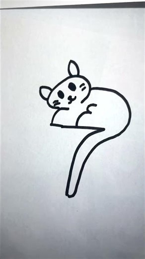 🐱 Easy Cat Drawing for Kids | Step-by-Step Cute Cat Drawing #Shorts