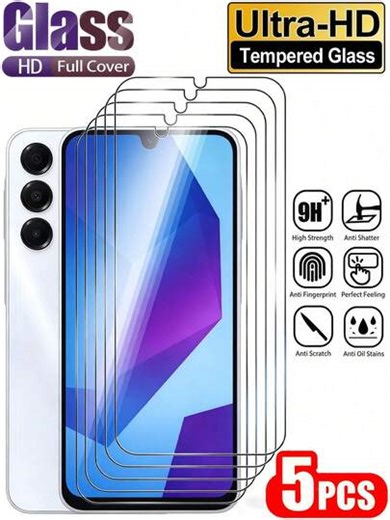 5pcs Ultra HD Tempered Glass Screen Protector 9H Hardness Explosion-Proof And Scratch Resistant Mobile Screen Protector Compatible With Samsung Galaxy S26 S25 S24 Ultra FE A57 A56 A55 A37 A36 A35 A17 A06 A07/Compatible With Xiaomi 15T 14T Poco X6 M6 Note 13 14 12 4g 5g 15a A7 Pro 14C No Bubble Smooth Oil Reservoir Automatic Adsorption Easy To Install Protective Film | SHEIN