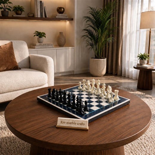 Buy Handmade Marble Chess Set Luxury Stone Chess Board Inlay Game Table Decor Gift for Him Her Office Desk Collectible Artisan Board Game Online in India - Etsy
