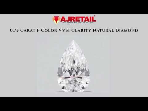 0.75 Carat F Color VVS1 Clarity Natural Diamond #naturaldiamonds #ajretail