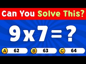 Math Quiz for Grade 3 Multiplication | Fun Math Challenge