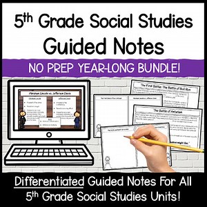 5th Grade Social Studies Guided Notes - 5th Grade Social Studies Digital Units