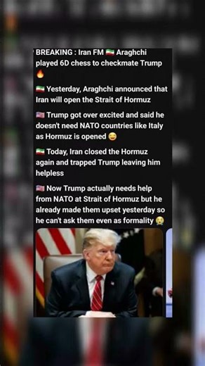 Iran FM 🇮🇷 Araghchi played 6D chess to checkmate Trump 🔥🇮🇷