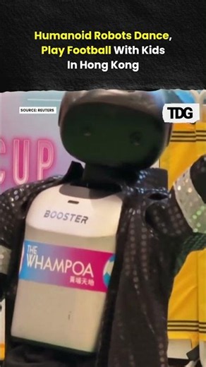 Humanoid Robots Dance, Play Football With Kids in Hong Kong