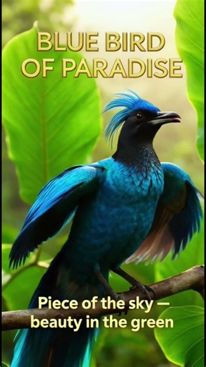 Nature's Most Beautiful Bird 💙 | Blue Bird-of-Paradise #birds #BeautifulBirds #Wildlife