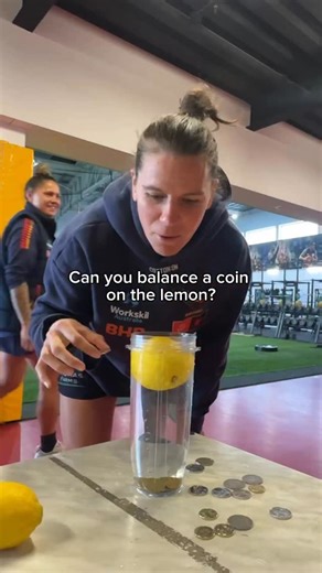 Adelaide Crows AFLW on Instagram: "can’t believe they actually worked out how to balance the coin on the lemon 🤯"