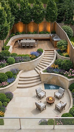 Dream Makers Studio | Terraced Garden Transformation with Functional Design 🌿 Transforming a simple sloped backyard into a functional terraced garden that... | Instagram