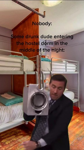 Lets be honest, most backpackers have been on both sides of this classic hostel scenario! 🤣 🔈🤣 #samesun #samesunhostels #canada #usa #vancouver #kelowna #banff #montreal #torontolife #oceanbeach #venicebeach #hollywood #sanfrancisco #tourist #tourism #backpacker #backpacking #travel #adventure #comedyskit #humour #michaelscott #fyp