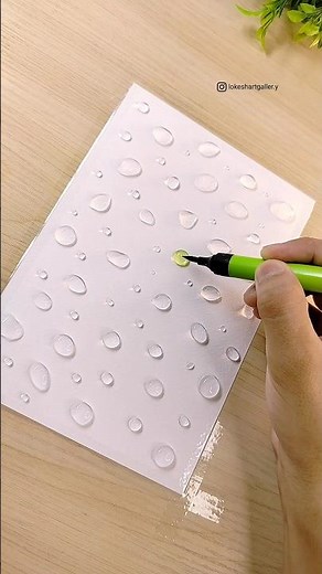 Painting using syringe 💉💫 | water drop painting technique | #shorts