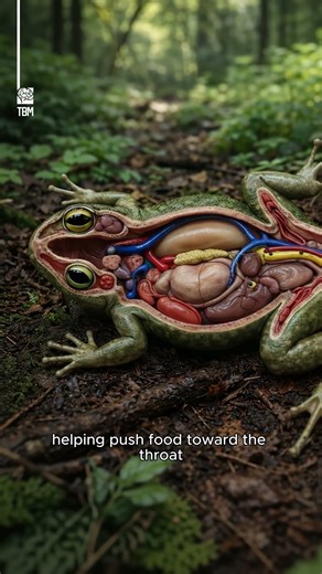 Frogs Use Their Eyes to Swallow Food