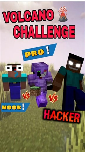 Nood vs Pro vs Hacker: The Ultimate Volcano Challenge!