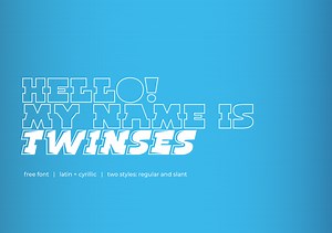 TWINSES | free font - Anastasia Ermolaeva