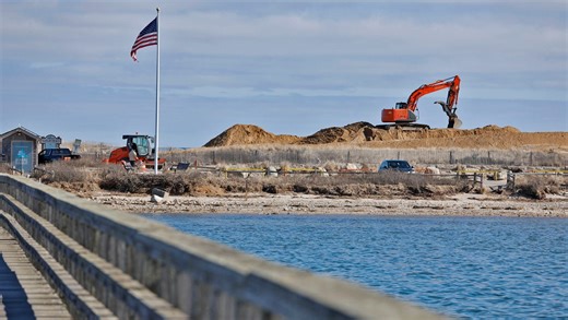 Duxbury Beach stronger: 218,000 tons of of sand trucked in to build higher, wider dunes