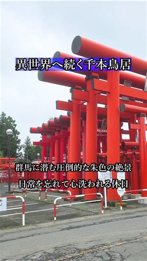 【群馬の絶景】異世界へ続く千本鳥居。圧倒的な朱色の絶景「小泉稲荷神社」に息を呑む🌿 #shorts