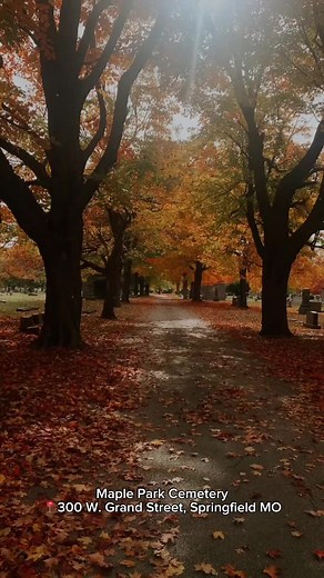 Maple Park Cemetery in Springfield, Missouri. #417 #springfieldmo #springfieldmissouri #ozarks #fallfoliage #cemetery #fallvibes #cemeterywandering