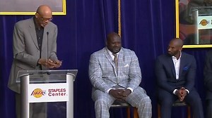 KAREEM ABDUL-JABBAR -- CRACKED KOBE JOKE at Shaq Statue Unveiling